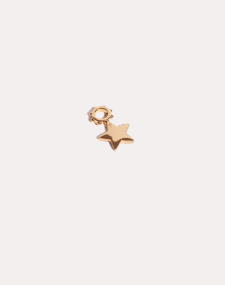 Textured Reversible Star Charm in Gold